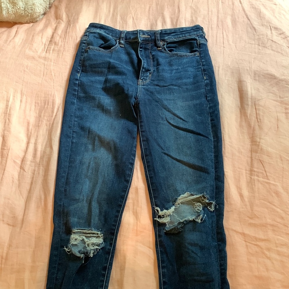 Dark blue denim skinny jeans- AE